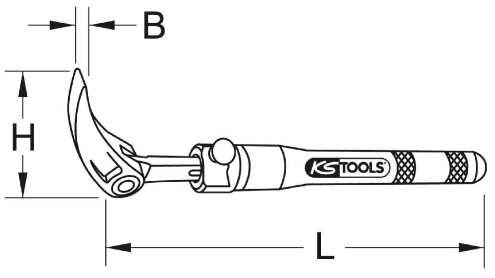 Produktbild KS Tools Teleskop Gelenk Rollkopf Hebeleisen 600 bis 915mm bild 5