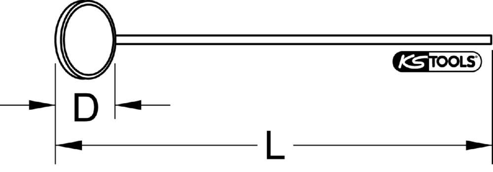Produktbild KS Tools Mechanikerspiegel 32 mm mit Teleskop 178 bis 530 mm bild 5