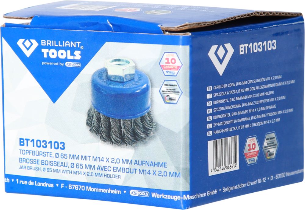 Produktbild Brilliant Tools Topfbürste Durchmesser 65 mm mit M14 x 2,0 mm Aufnahme bild 6