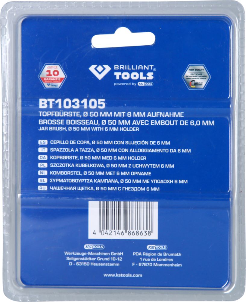 Produktbild Brilliant Tools Topfbürste Durchmesser 50 mm mit 6 mm Aufnahme bild 7