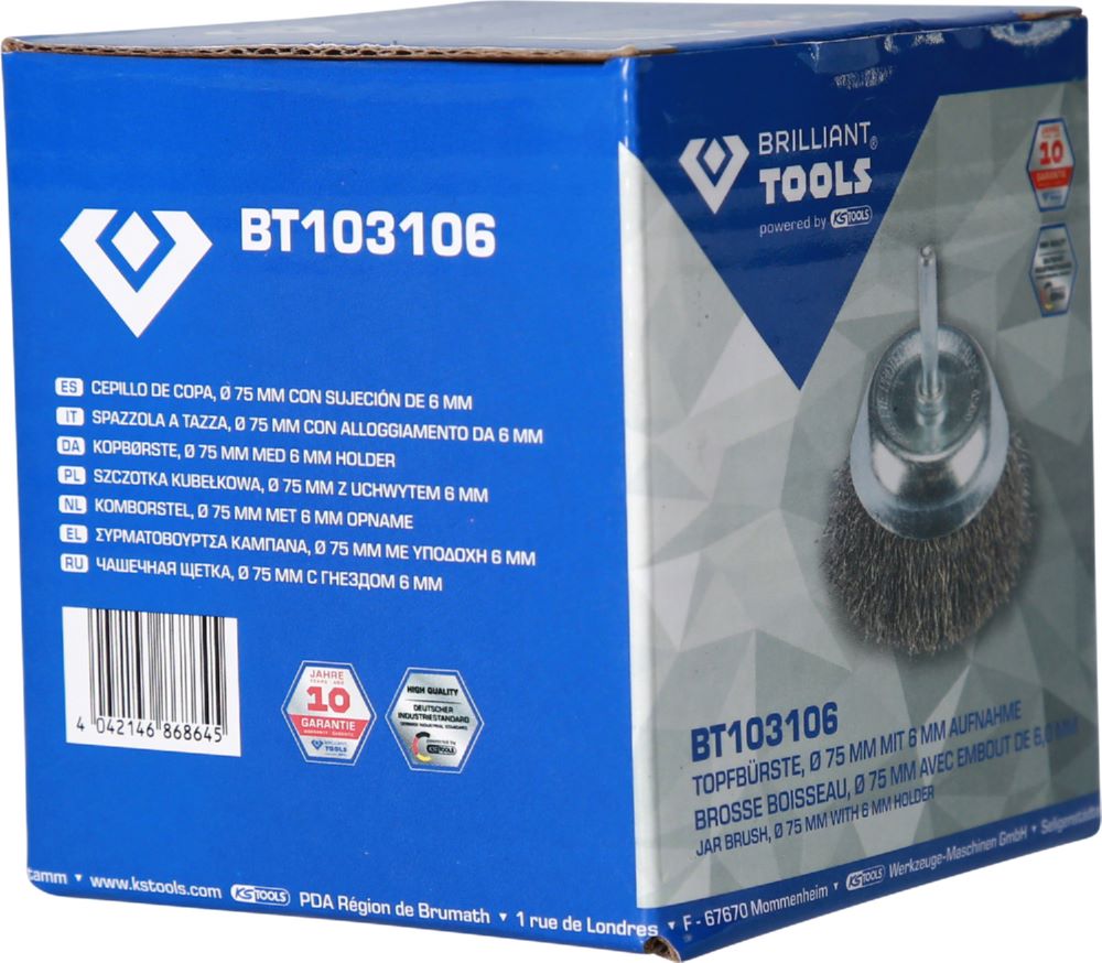 Produktbild Brilliant Tools Topfbürste Durchmesser 75 mm mit 6 mm Aufnahme bild 6