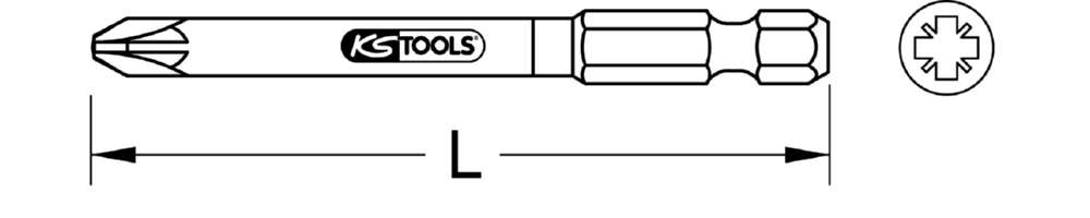 Produktbild KS Tools 1/4 Zoll TORSIONpower Bit Länge 75mm PZ1 bild 2