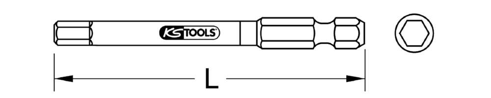Produktbild KS Tools 1/4 Zoll TORSIONpower Bit Innensechskant Länge 75mm Profilgröße 3mm bild 2