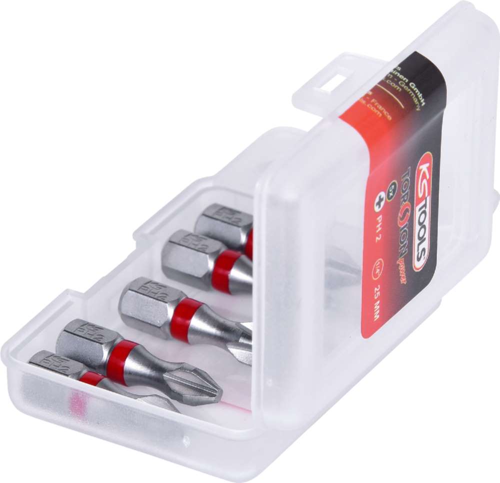 Produktbild KS Tools 1/4 Zoll TORSIONpower Bit Länge 25mm PH2 im 5er Pack bild 3