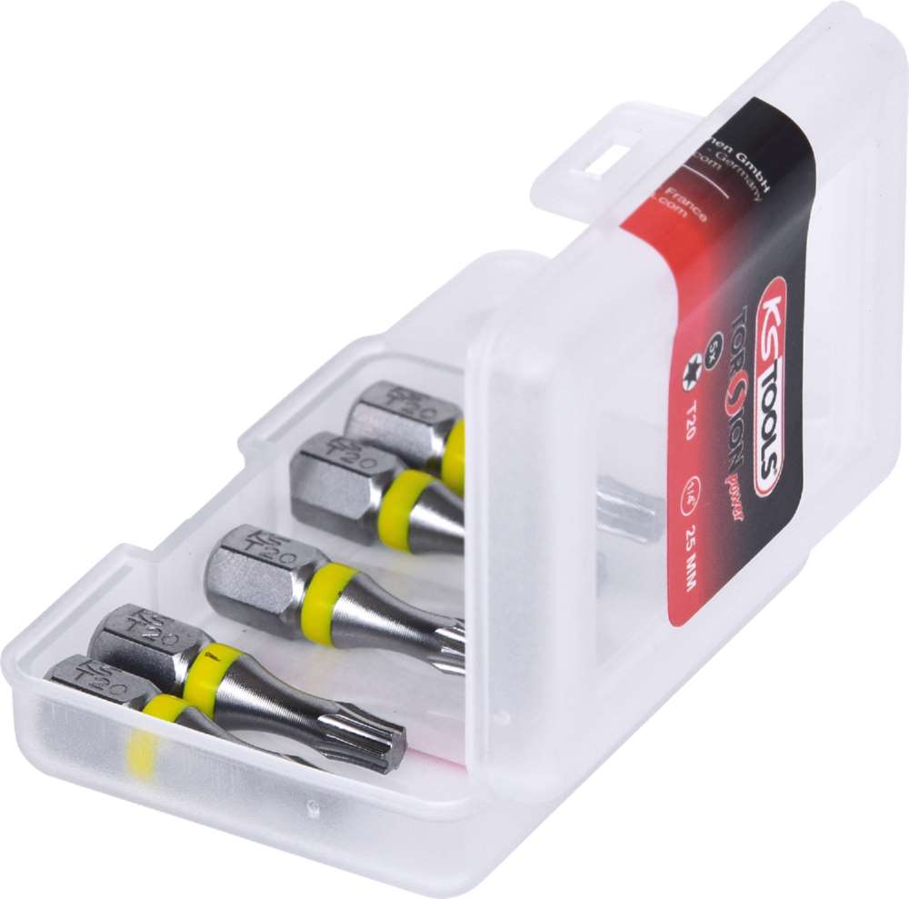 Produktbild KS Tools 1/4 Zoll TORSIONpower Bit Torx Länge 25mm T20 im 5er Pack bild 2