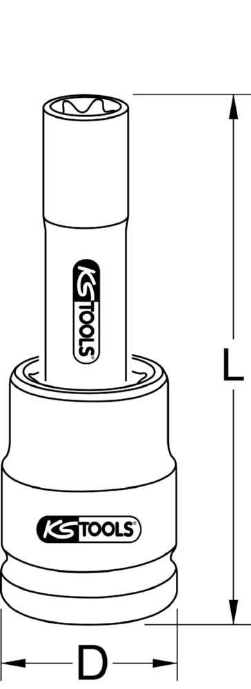 Produktbild KS Tools 3/4 Zoll Torx-E-Kraft-Stecknuss lang Profilgrösse E18 bild 2