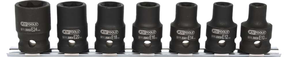 Produktbild KS Tools 1/2 Zoll Torx E Kraft Stecknuss Satz 7 Teile E10 - E24