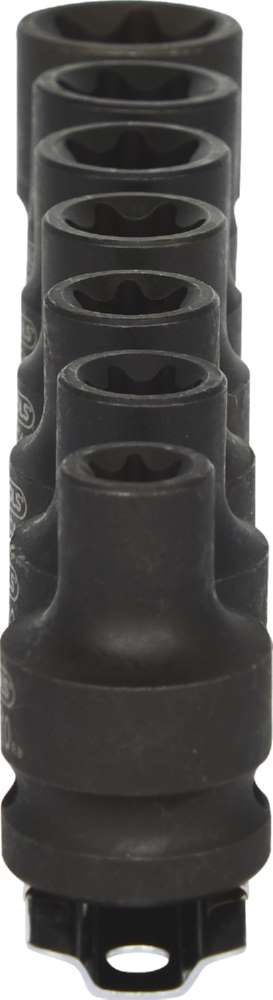Produktbild KS Tools 1/2 Zoll Torx E Kraft Stecknuss Satz 7 Teile E10 - E24 bild 2