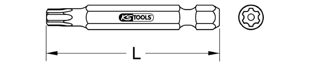 Produktbild KS Tools 1/4 Zoll Torx PLUS Bit Bohrung Länge 50mm Profilgröße IPR10 bild 2