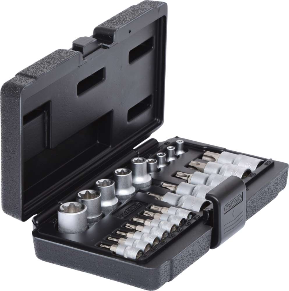 Produktbild KS Tools 1/4 Zoll + 1/2 Zoll Torx-Steckschlüssel-Satz 21 Teile bild 4
