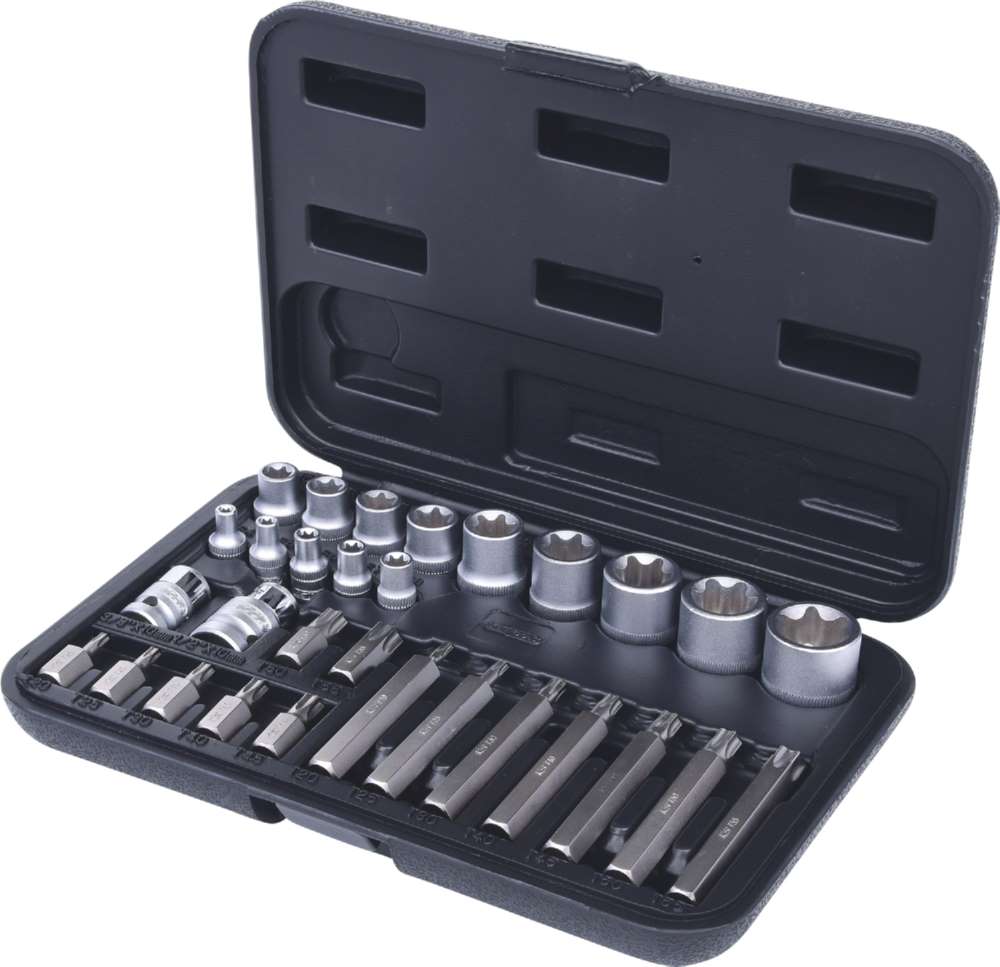 Produktbild KS Tools Torx-Steckschlüssel- und Bit-Satz 30 Teile Bits mit Bohrung