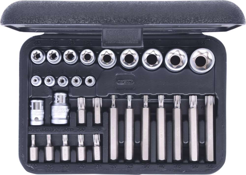 Produktbild KS Tools Torx-Steckschlüssel- und Bit-Satz 30 Teile Bits mit Bohrung bild 5