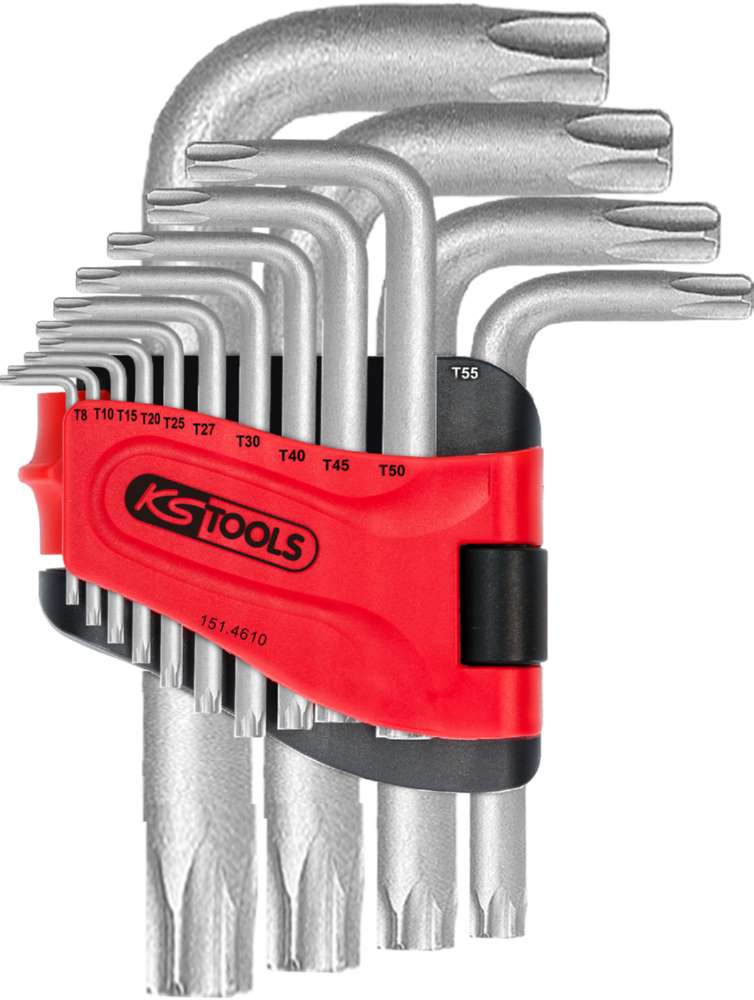 Produktbild KS Tools Winkelstiftschlüsselsatz Torx kurz 14 Teile