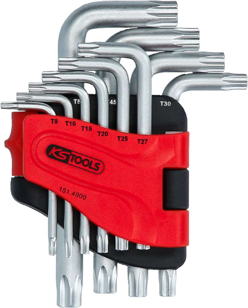 Produktbild KS Tools Winkelstiftschlüsselsatz Torx kurz 10 Teile