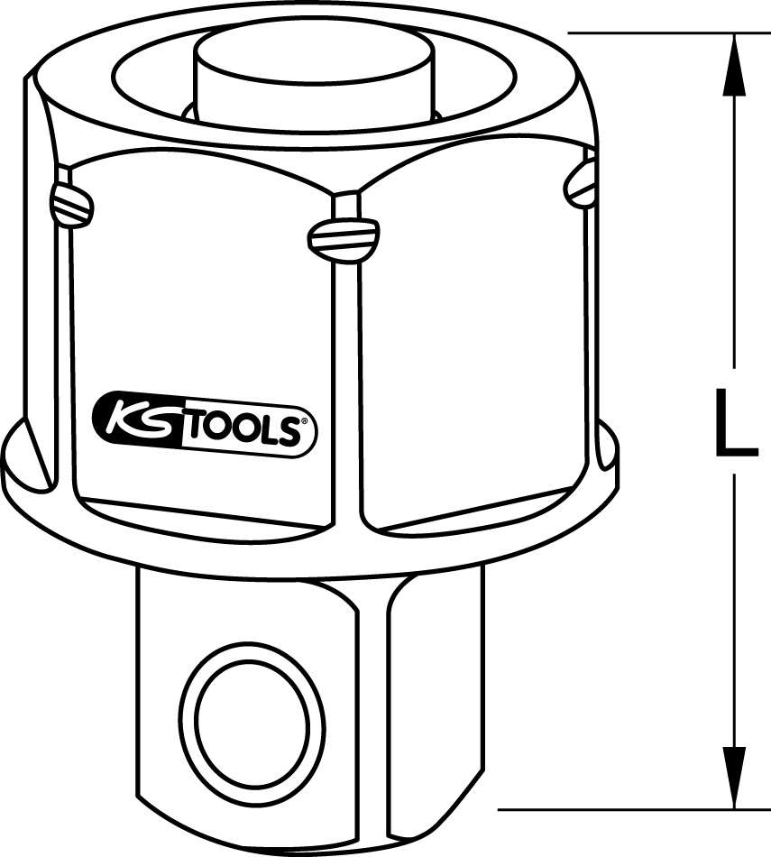 Produktbild KS Tools TRIPLEplus Durchgangs-Stecknuss-Adapter Profil 19 mm x 3/8 Zoll bild 9
