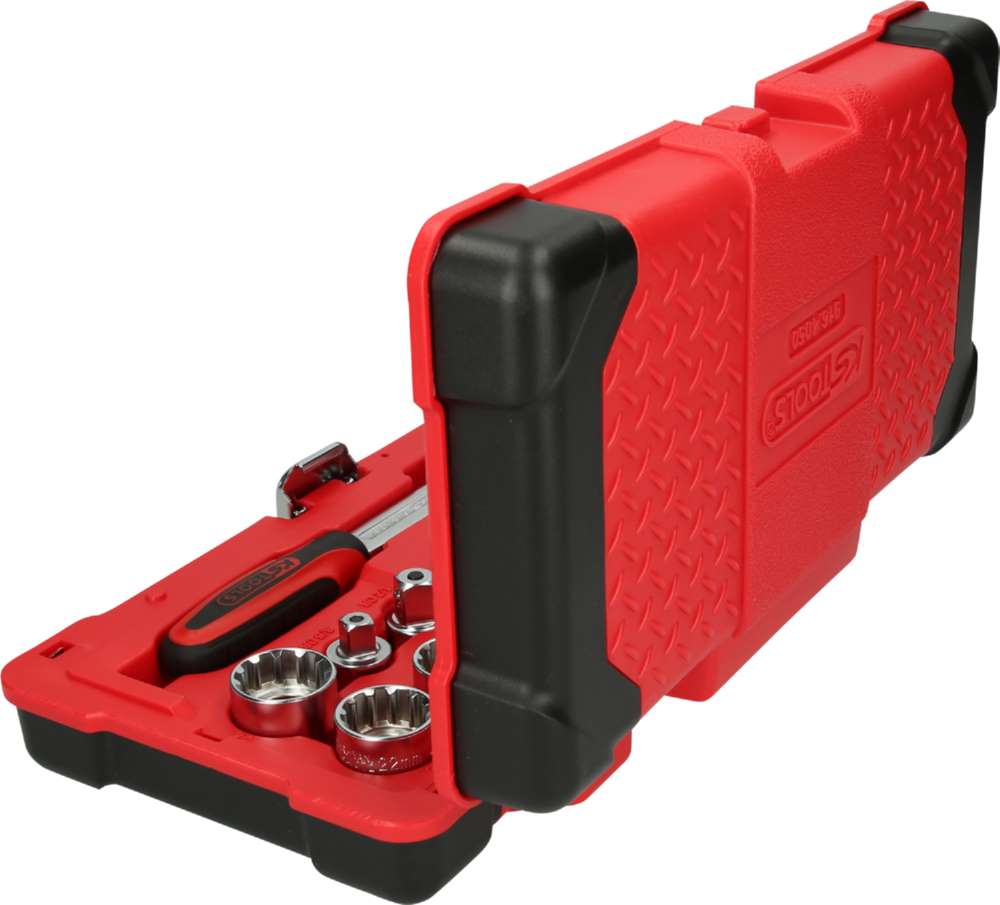 Produktbild KS Tools 3/8 Zoll + 1/2 Zoll TRIPLEplus Durchgangs-Steckschlüssel-Satz 17 Teile bild 2