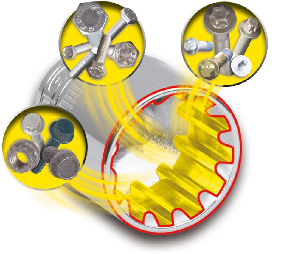 Produktbild KS Tools 3/8 Zoll + 1/2 Zoll TRIPLEplus Durchgangs-Steckschlüssel-Satz 17 Teile bild 5