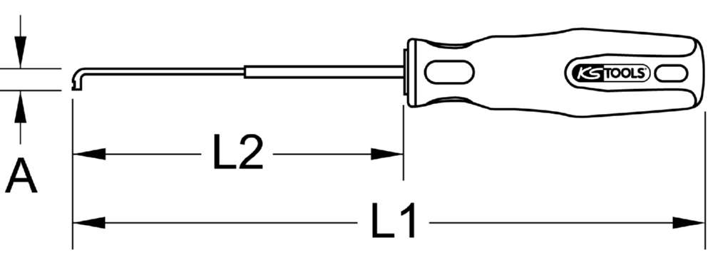 Produktbild KS Tools Türgriff Lösewerkzeug Golf 6 und Tiguan Gesamtlänge 260 mm bild 2
