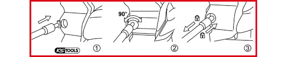 Produktbild KS Tools Türgriff Lösewerkzeug für VAG Gesamtlänge 217 mm bild 9