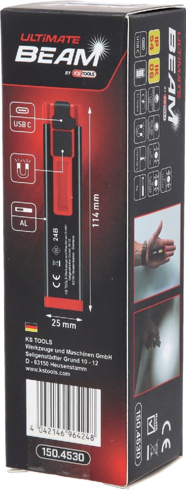 Produktbild KS Tools LED-Inspektionslampe UltimateBEAM Aluminium Li-Ion 500 Lumen bild 5