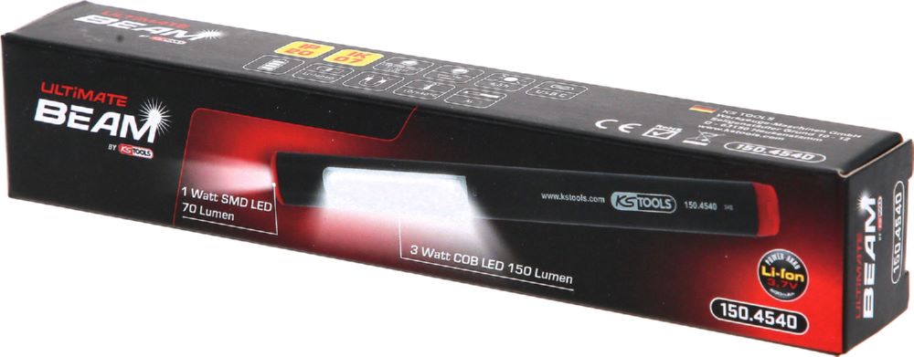 Produktbild KS Tools LED-Stiftlampe UltimateBEAM Aluminium Li-Ion 150 Lumen bild 4