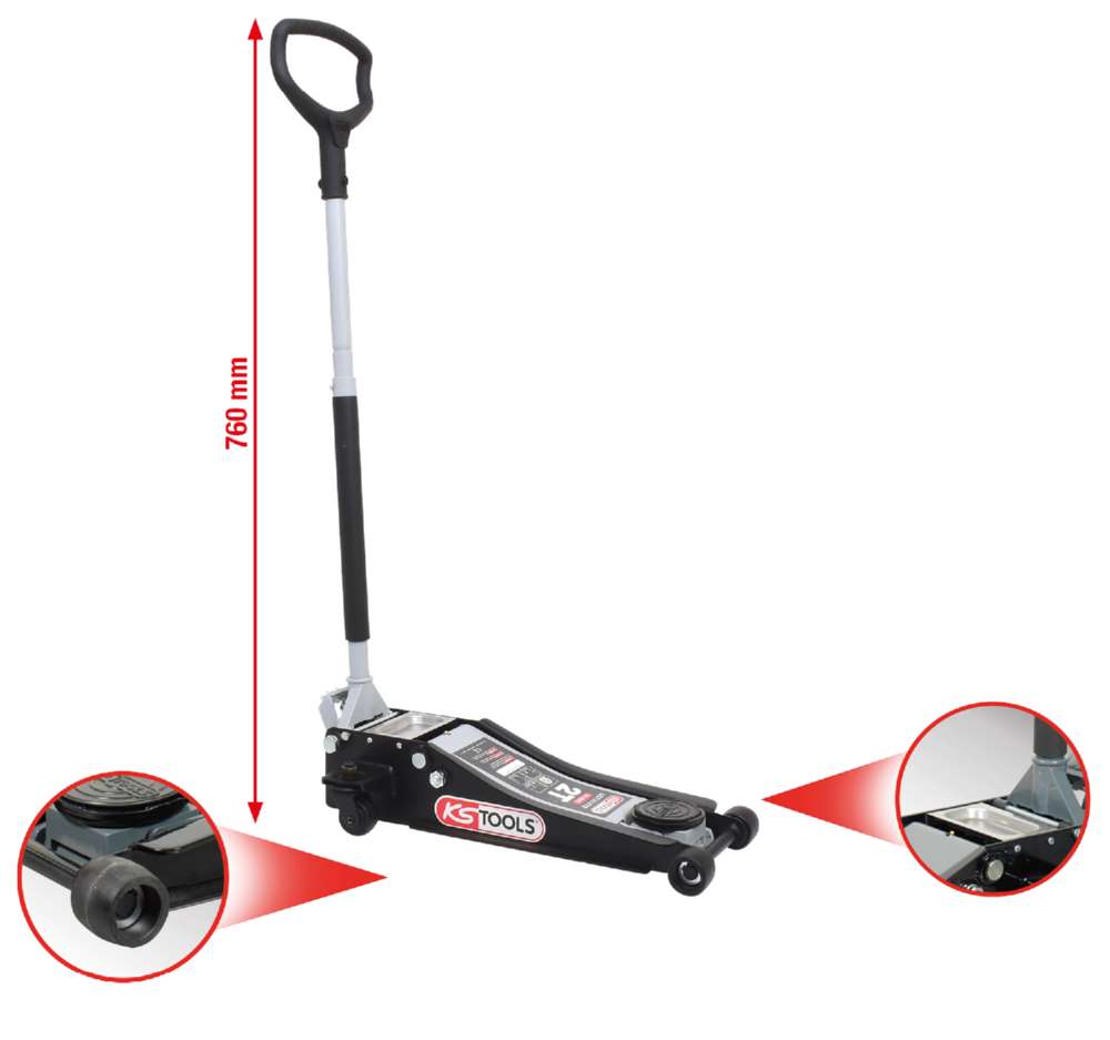 Produktbild KS Tools ULTIMATEline Hydraulischer Stahl Wagenheber Hebelast 2 Tonnen bild 6