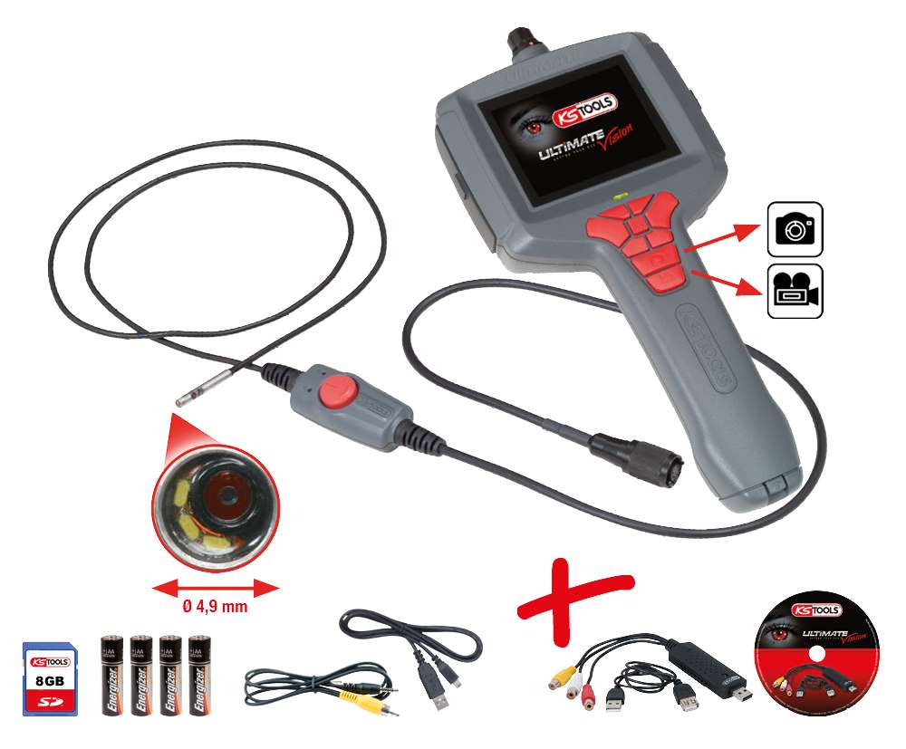 Produktbild KS Tools ULTIMATEvision MASTER Videoskop Satz Durchmesser 4,9mm mit Videograbber bild 6