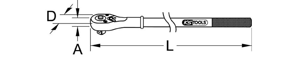 Produktbild KS Tools 3/4 Zoll Umschaltknarre 24 Zahn Gesamtlänge 520 mm bild 2