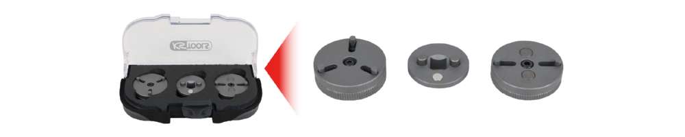 Produktbild KS Tools Universal Bremskolben Rückstell Werkzeug Adapter Satz 3 Teile bild 4