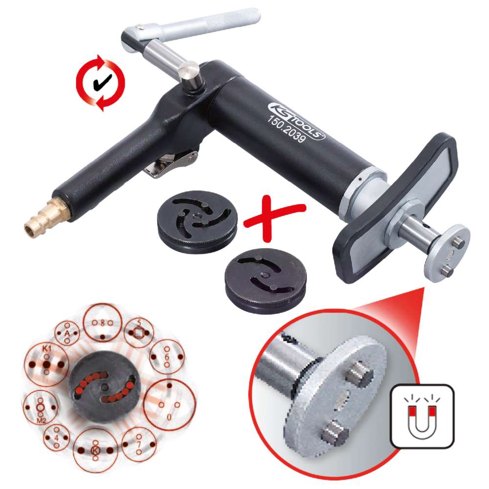 Produktbild KS Tools Universal Bremskolben Rückstell Werkzeug Satz mit Druckluftspindel 3 Teile bild 8