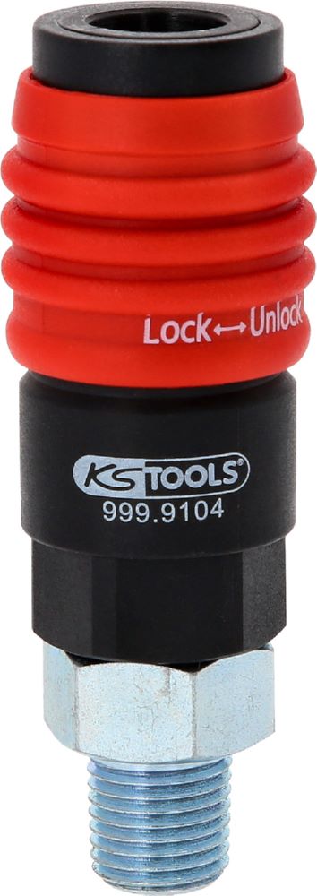 Produktbild KS Tools Universal Druckluft Sicherheitskupplung mit 1/4 Zoll AG 80 mm bild 3