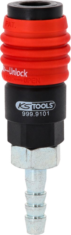 Produktbild KS Tools Universal Druckluft Sicherheitskupplung 9 mm mit Schlauchtülle bild 3