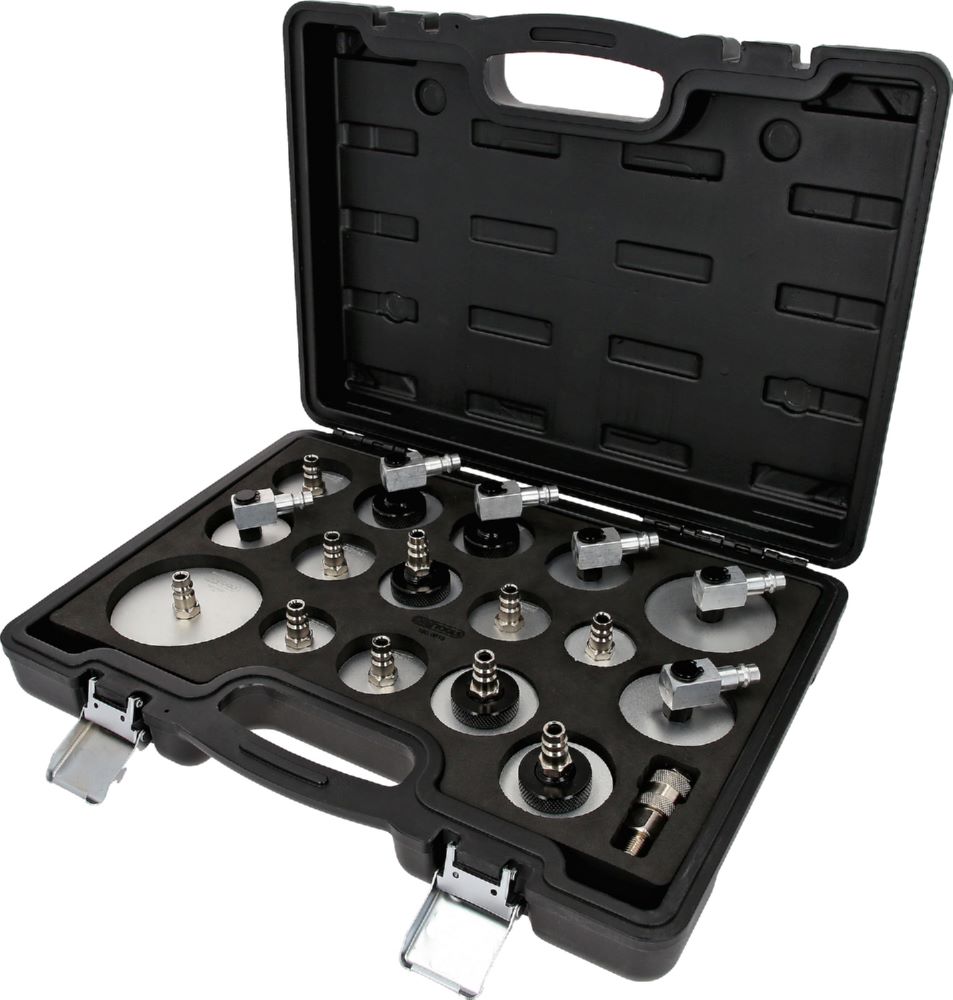 Produktbild KS Tools Universal Entlüfterstutzen Adapter Satz zur Bremsenentlüftung 17 teilig