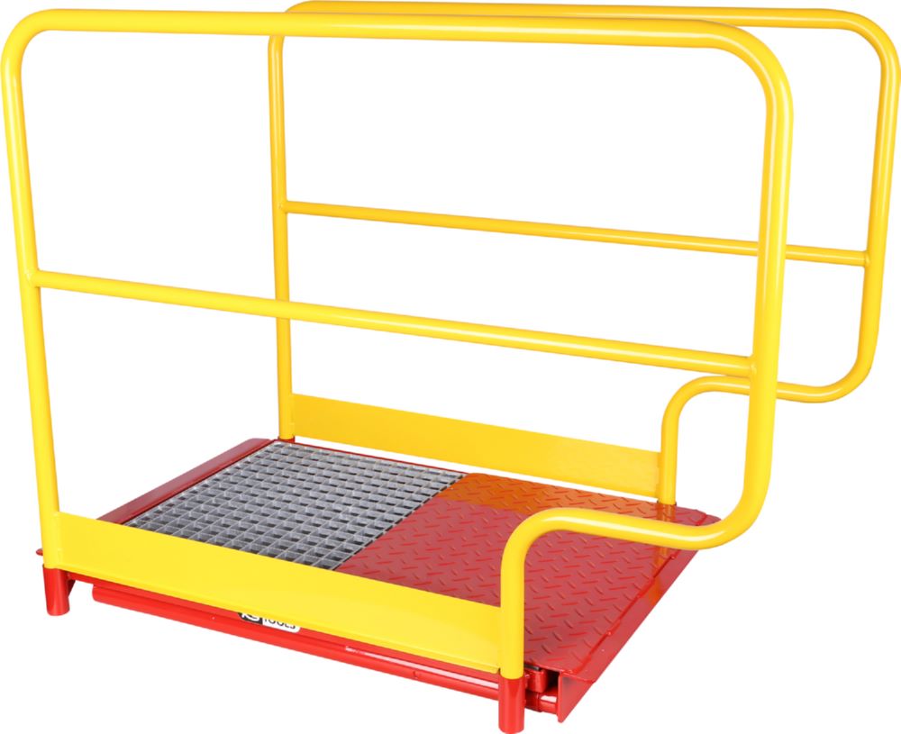 Produktbild KS Tools Universal Grubenbrück bodeneben inklusive Sicherheitsgeländer Breite 870-1150 mm