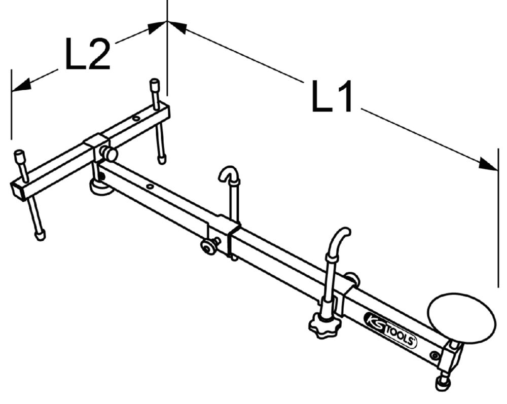 Produktbild KS Tools Universal Motor Stütztraverse 300 x 1020 mm bild 12