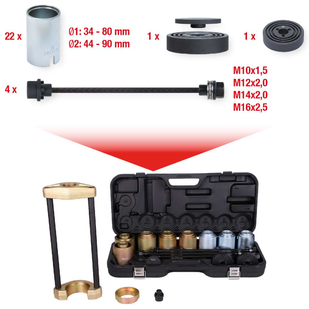 Produktbild KS Tools Universal Presswerkzeug Satz für Achsteile 38 Teile