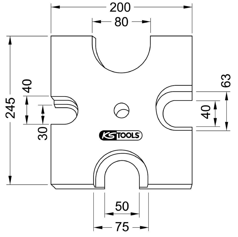 Produktbild KS Tools Universal Prismenplatte Durchmesser 40,0 / 63,0 / 75,0 / 80 mm bild 4