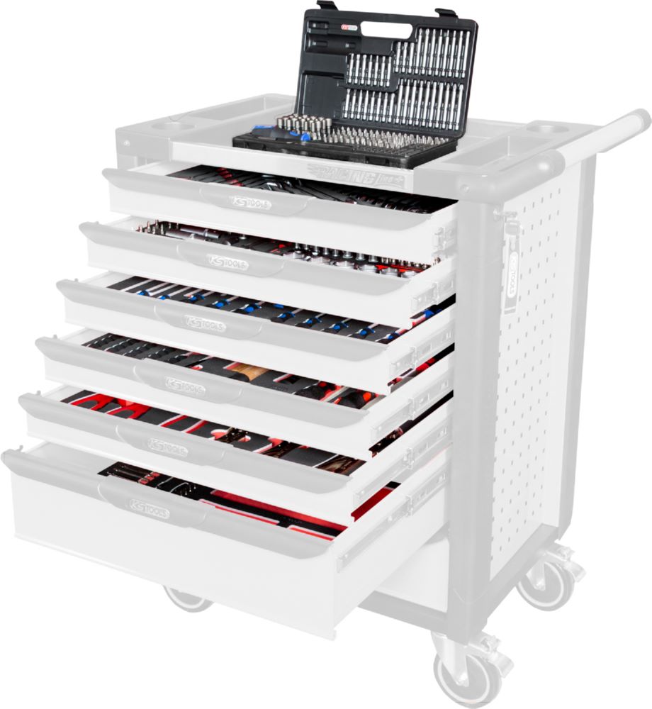 Produktbild KS Tools Universal-Systemeinlagen-Satz für 6 Schubladen mit 598 Premium-Werkzeugen