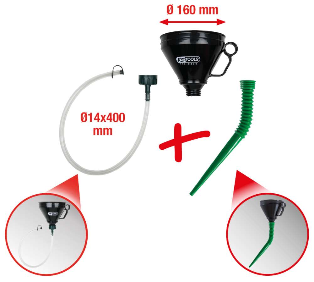 Produktbild KS Tools Universal Trichter Satz 3 Teile Durchmesser 160 mm bild 7