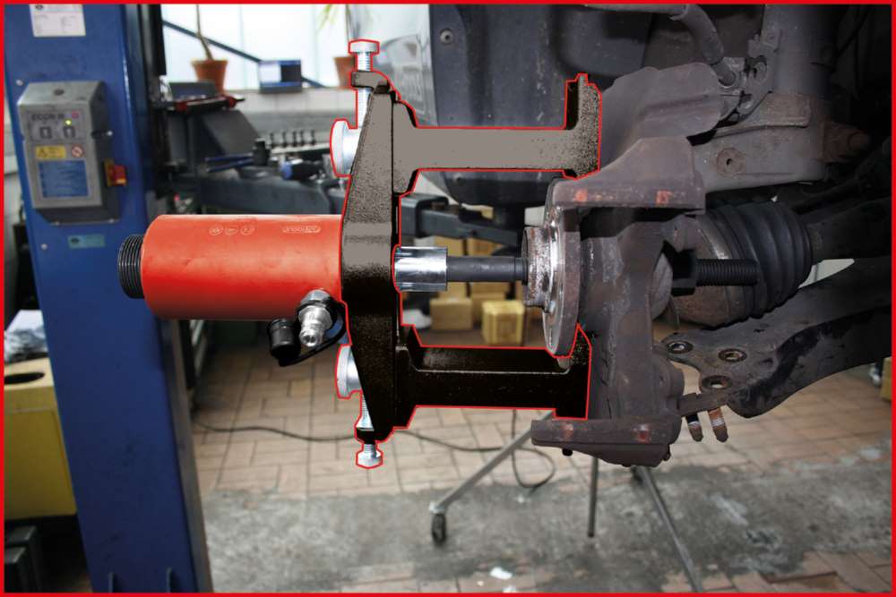 Produktbild KS Tools Universal Werkzeug zur geschraubten und Kompakt Radlagermontage 33 Teile bild 2