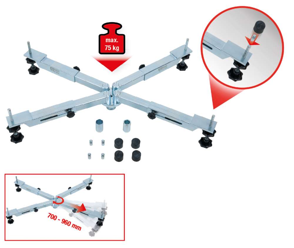Produktbild KS Tools Universaler Montageschemel Traglast 75kg bild 6
