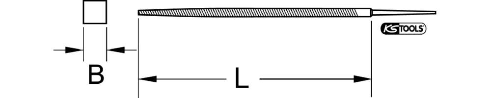 Produktbild KS Tools Feilenblatt vierkant Form D 150 mm Hieb 2 bild 2