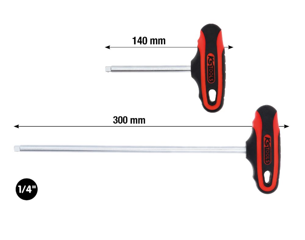 Produktbild KS Tools Vierkant T Griff kurz 1/4 Zoll bild 2