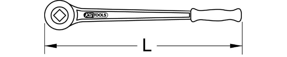 Produktbild KS Tools 18mm Windeisenratsche Länge 500mm bild 3