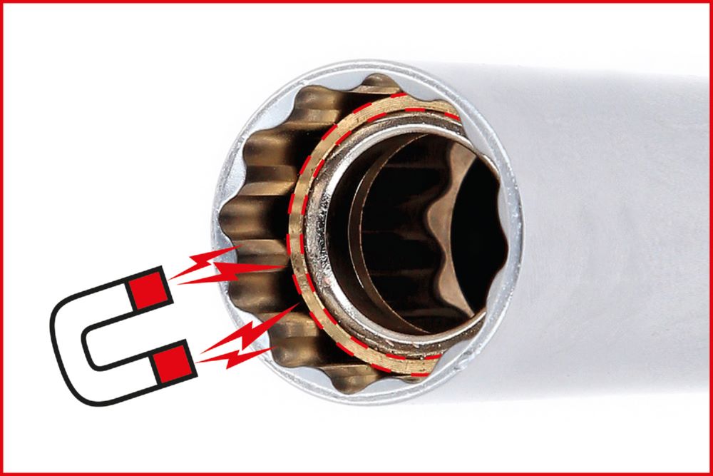 Produktbild KS Tools Zündkerzen Stecknuss Satz 3/8 Zoll 4 teilig magnetisch mit Gelenk bild 8