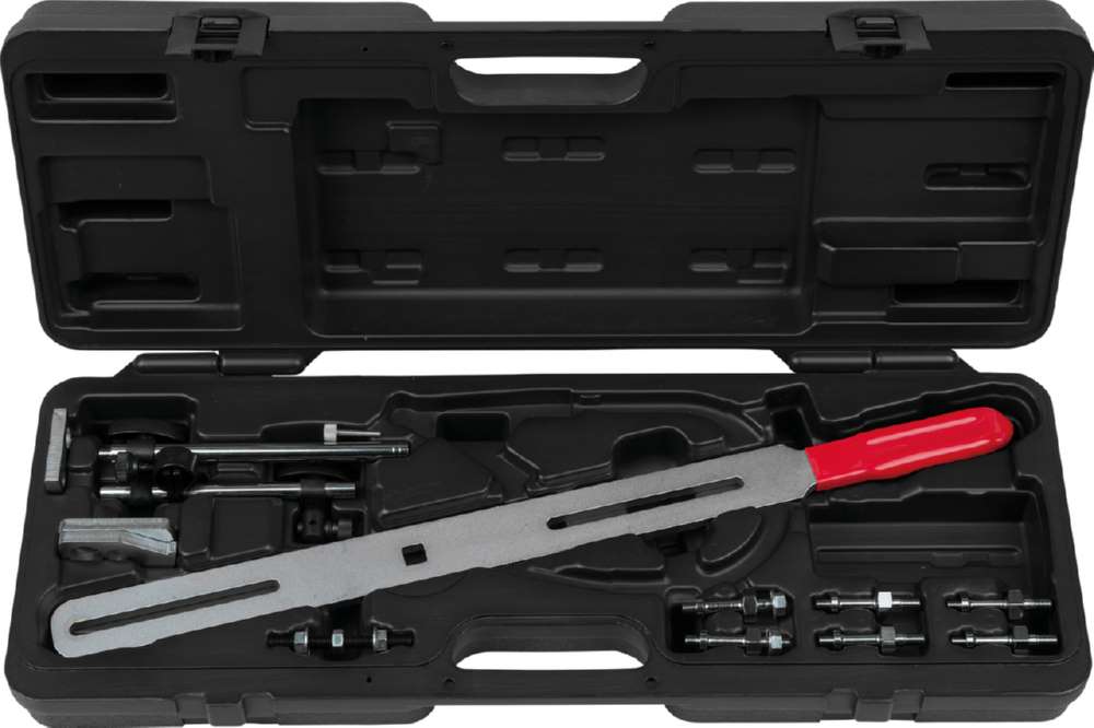 Produktbild KS Tools Zweimassenschwungrad Prüfwerkzeug ohne Winkelgradscheibe und Messuhr 15 Teile