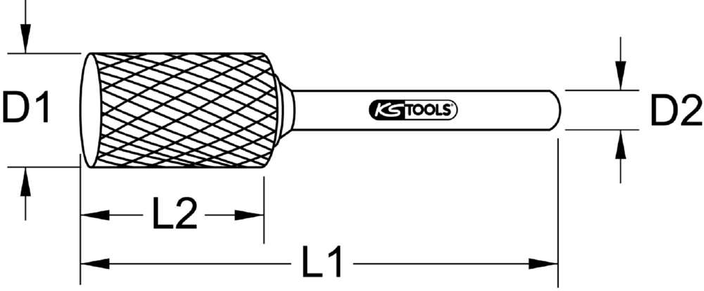 Produktbild KS Tools HM Zylinder Frässtift Form A ohne Stirnverzahnung 3 mm bild 2