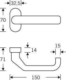 Produktbild FSB PT-Drückerlochteil,VK8, 06 0662,m. Ros.,oval,F69 bild 2