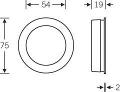 Produktbild FSB Schiebetür-Einlassmuschel,geschl.0 42 4252,rd.,F69 matt bild 2