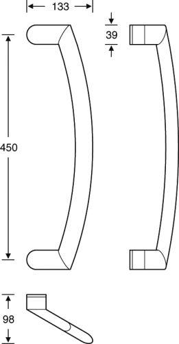 Produktbild FSB Haustür-Türgriff,ov. verkr., 0 66 6537,F69 matt bild 2
